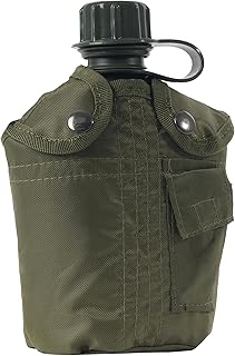 Rothco Canteen & Cover - BPA-Free 1 Quart Water Bottle with Insulated Felt-Lined Cover
