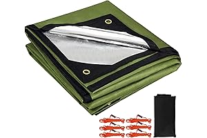 11.8 x 8.5 ft Insulated Tarp: Multipurpose Waterproof Survival Blanket
