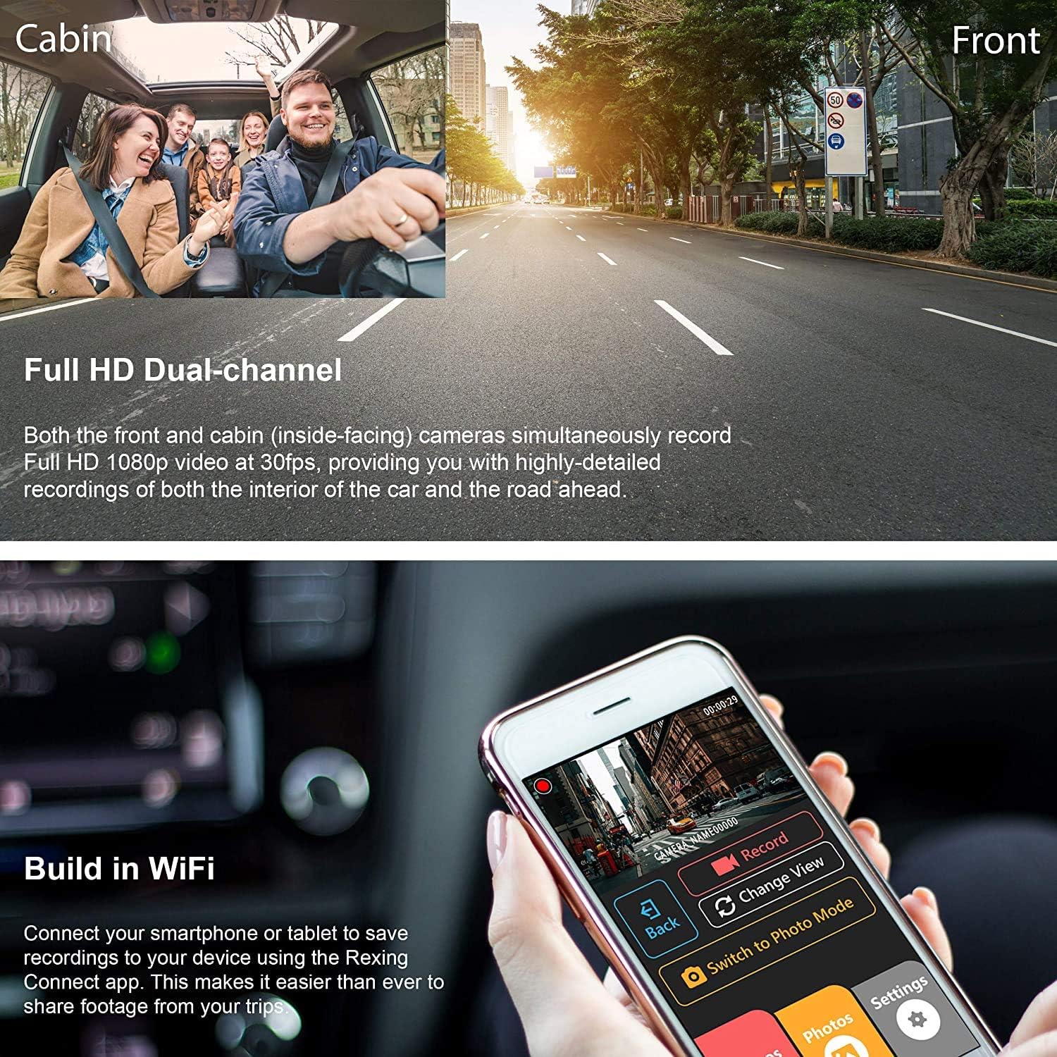 Nеw Dеаl REXING V3 Basic Dual Camera Front and Inside Cabin Infrared Night Vision Full HD 1080p WiFi Car Taxi Dash Cam with Supercapacitor, 2.7 LCD Screen (V3 Basic - Without GPS) Blасk Frіdау - 70% оƒƒ REXING V3 Basic Dual Camera Front and Inside Cabin Infrared Night Vision Full HD 1080p WiFi Car Taxi Dash Cam with Supercapacitor, 2.7 LCD Screen (V3 Basic - Without GPS)