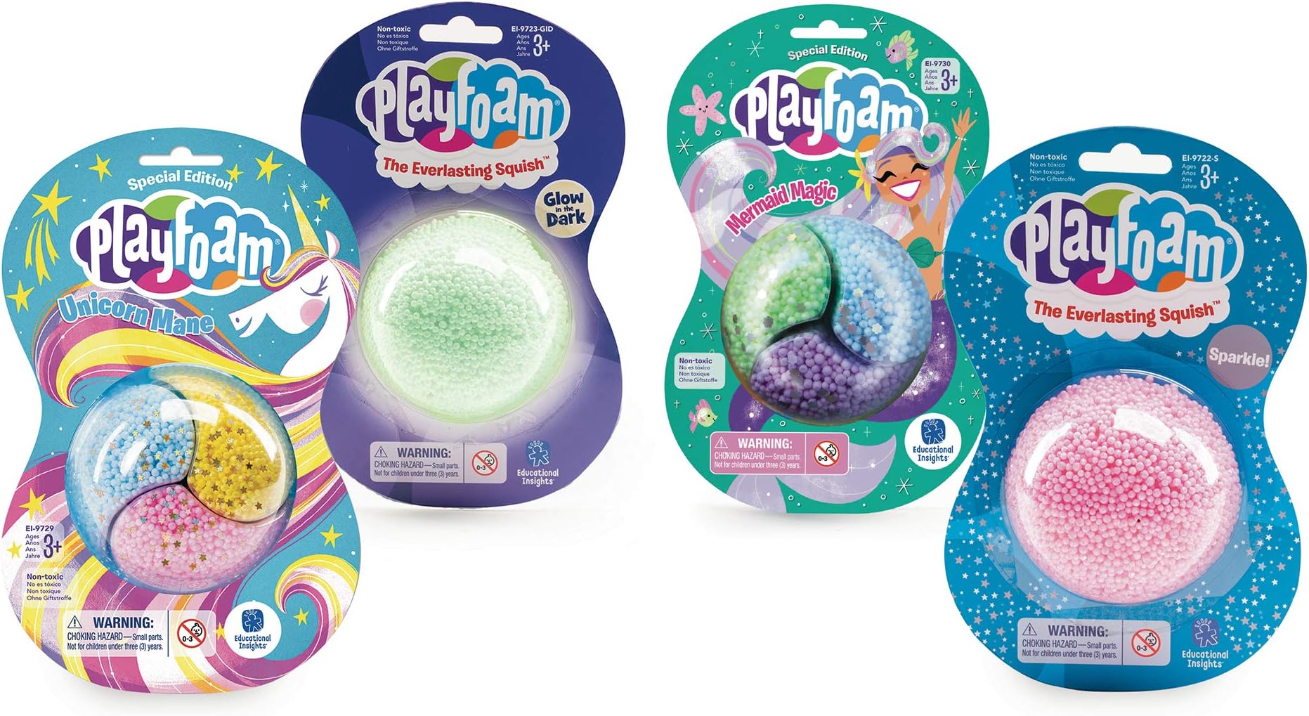 Educational Insights Jumbo Playfoam Jumbo Pods Set of 4 Special Edition, Fidget, Sensory Toy, Easter Basket Stuffers for Boys & Girls, Ages 3+