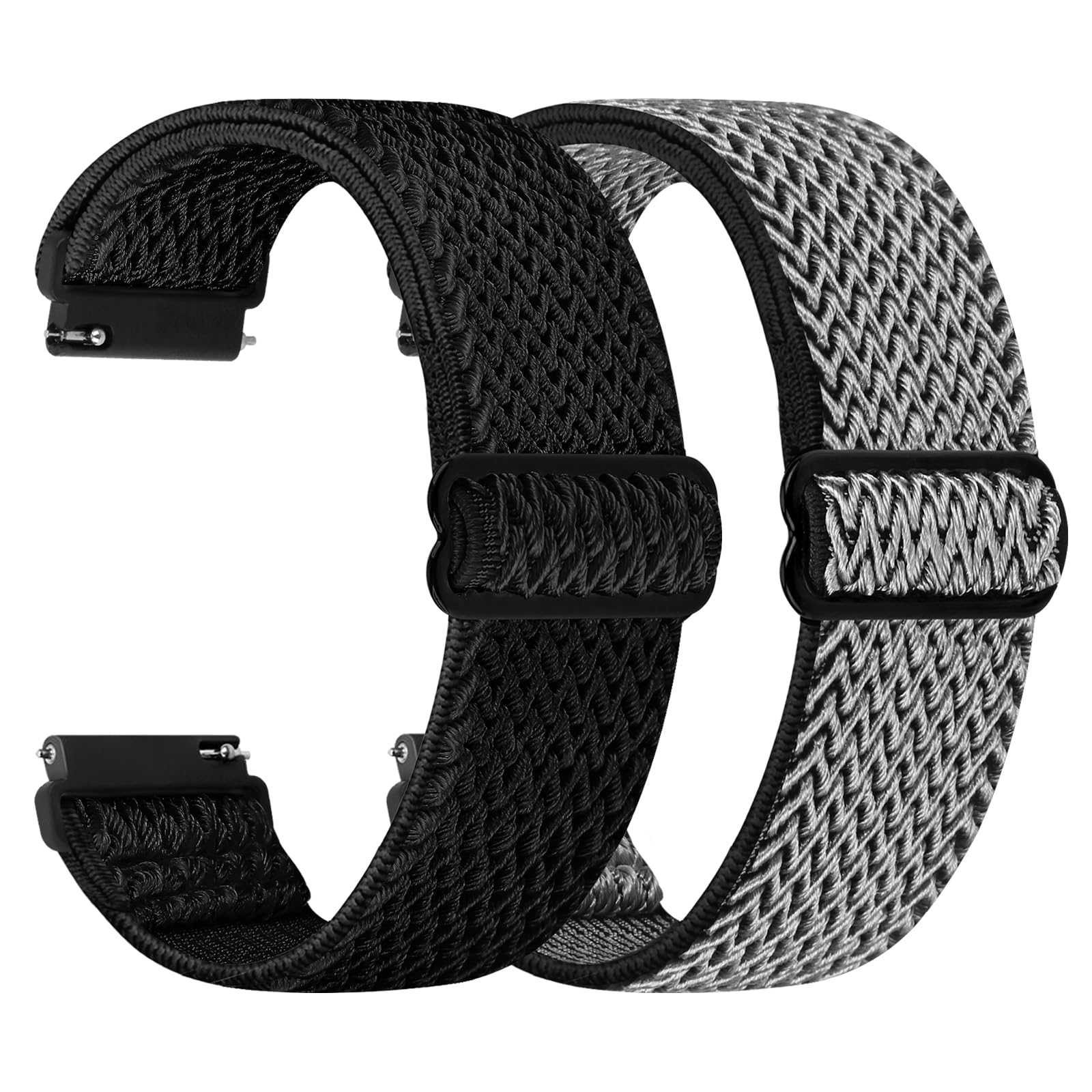 TumCez Regolabile Elastico Sgancio Rapido Cinturino Orologio in Nylon,18mm 19mm 20mm 22mm 24mm Cinturino per Samsung/Garmin/Fossil/Amazfit/Huawei Orologio per Uomo Donna
