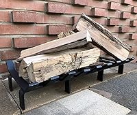 Vista 5 de Hi Flame Rejilla de leña para jardín y hogar, de acero sólido, resistente, para interiores, para herramientas de leña, para exteriores, hierro