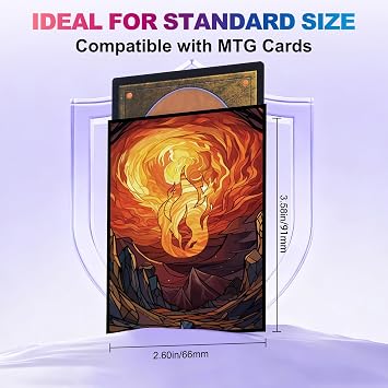 UAONO MTG Card Sleeves 100ct - Mountain - Art Card Sleeves Deck Protector, Clear Front & Matte Textured Back, Sleeves for Magic The Gathering, Basic Lands Series
