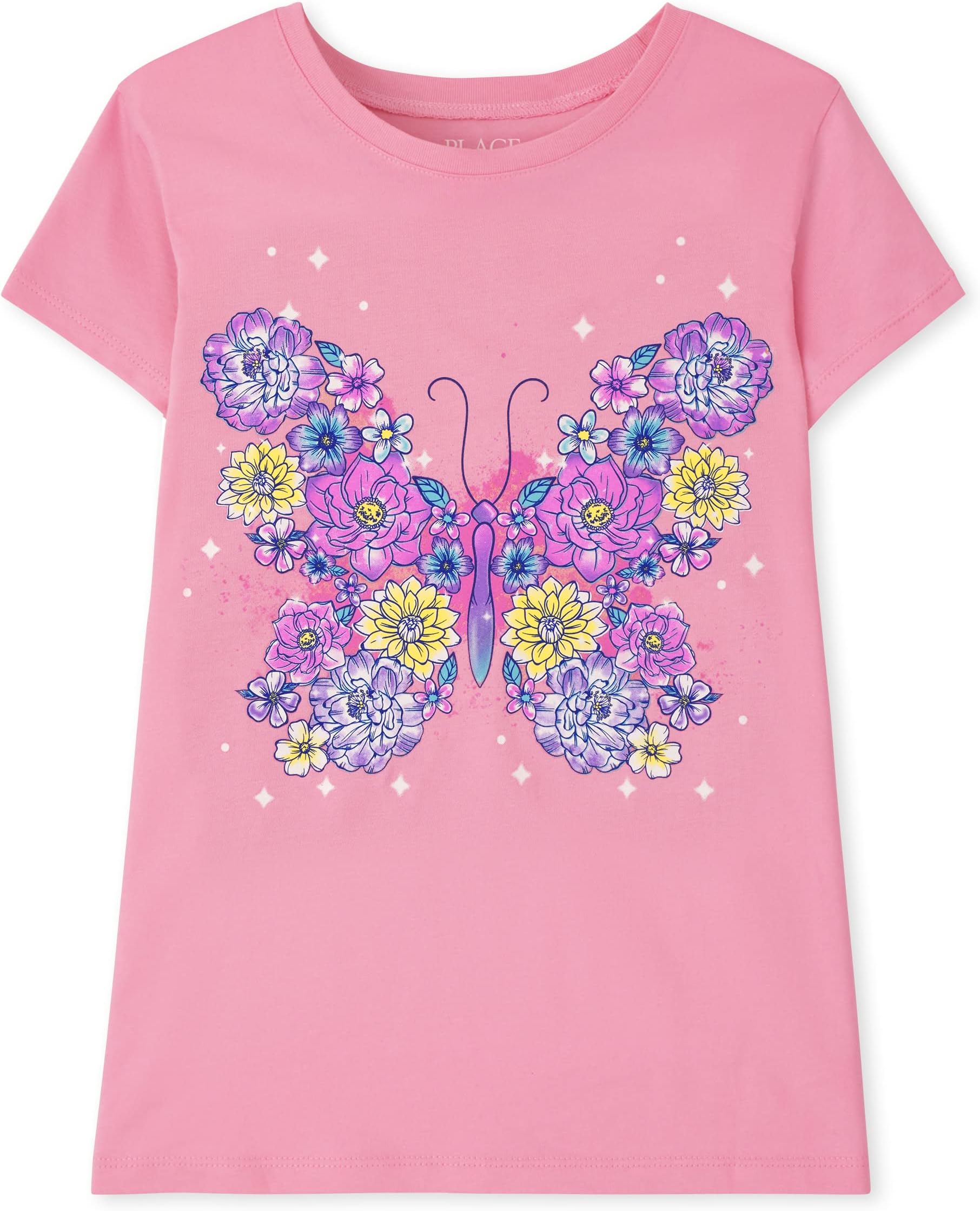 The Children's Place Girl's Butterfly Short Sleeve Graphic T-Shirts