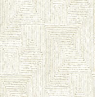 Vista 4 de Scott Living 2964-25954 Merritt Green Geometric Papel pintado