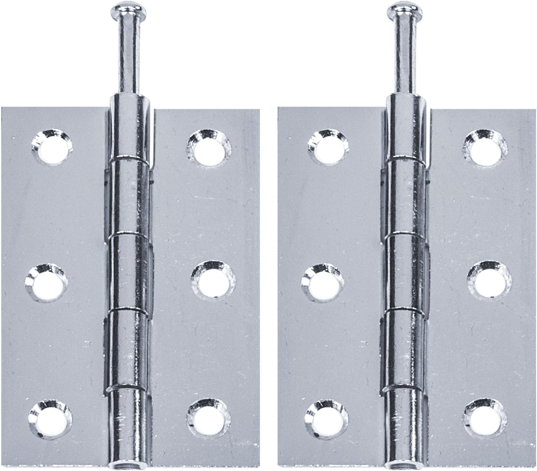 5X Pairs of Chrome Loose Pin Hinges 3"/75mm Door Frame/Cupboard