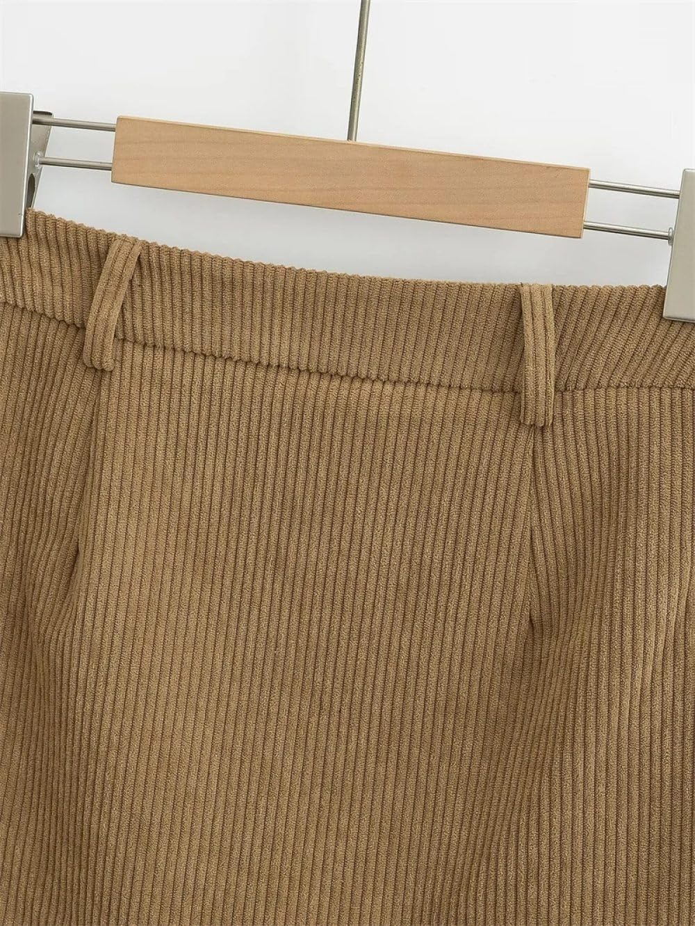 SWEPER Falda Corta De Mujer - Minifalda De Pana para Mujer, Falda Pantalón De Cintura Alta, Estilo Retro Americano, con Cremallera Lateral Simple, De Cintura Alta