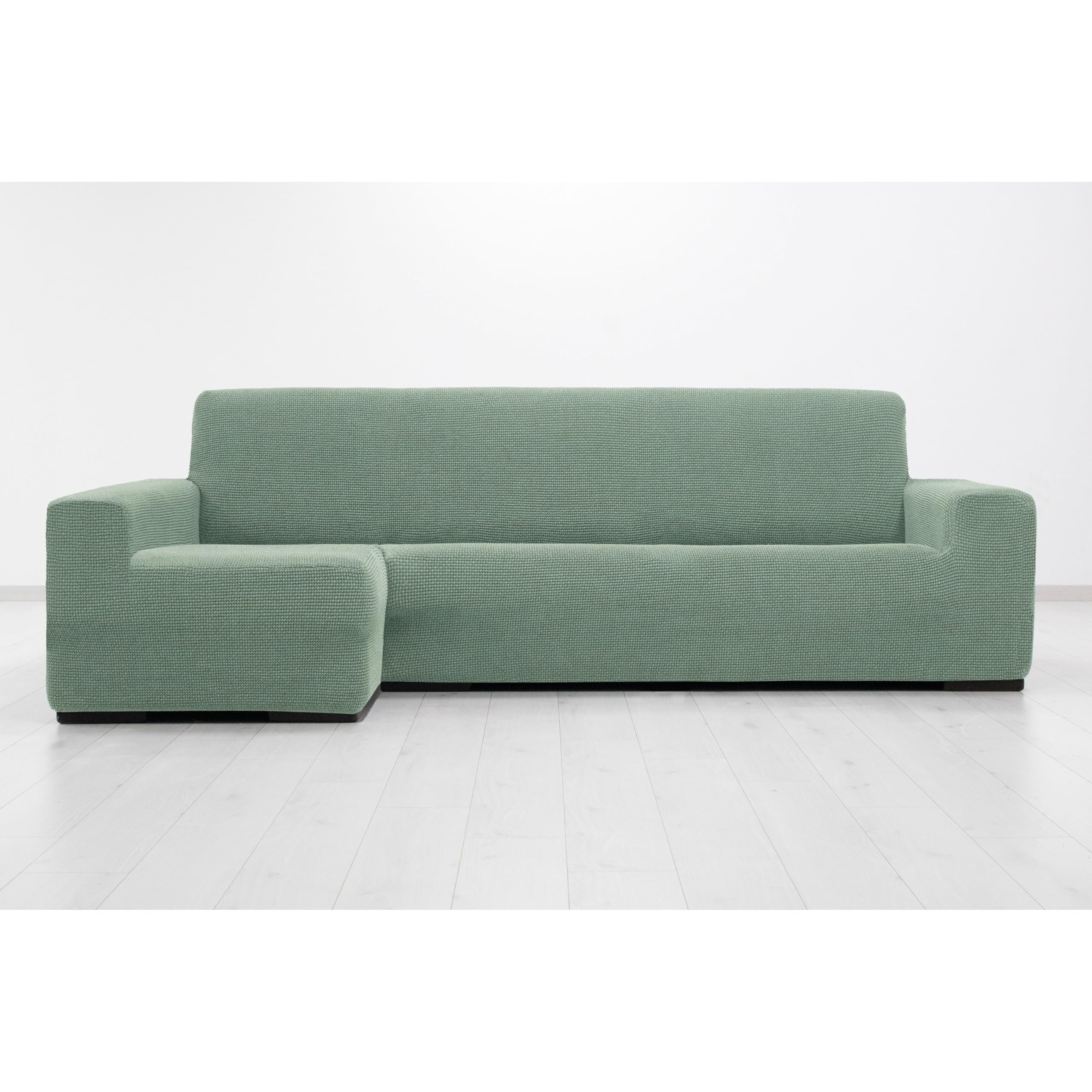 MAXIFUNDAS FUNDAS DE SOFA & CHAISE LONGUE. Super Elastica Relive Left Arm Long Chaise Longue Cover (Facing Facing), Turquoise, Super Elastic Sofa Cover for Chaise Longue