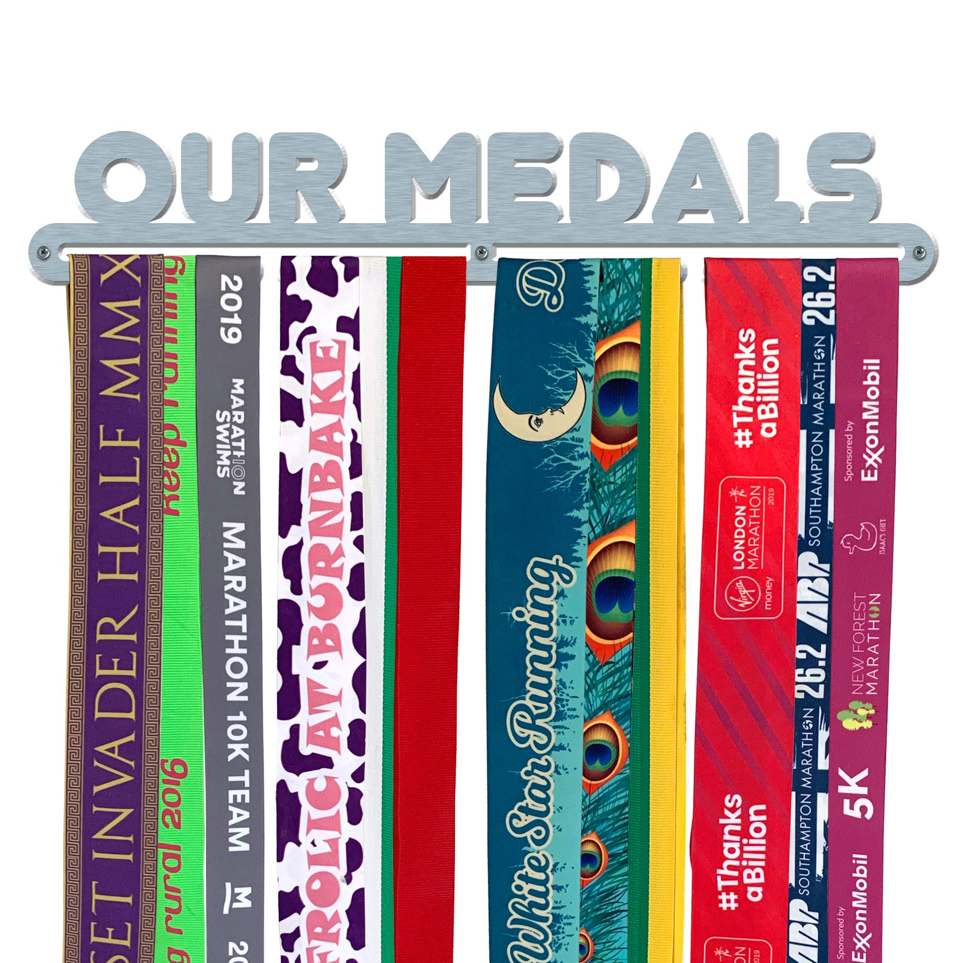 'Grande de Nuestros medallas Medalla Percha Pantalla Soporte de Acero Inoxidable – Fabricado en Gran Bretaña