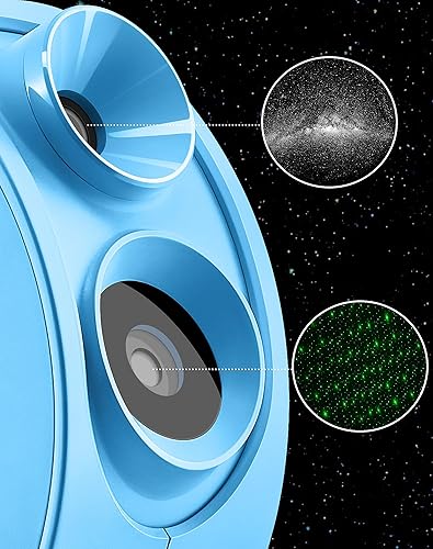 Vista 28 de LaView Proyector de estrellas con imagen HD de gran área de proyección para dormitorio, control remoto infrarrojo, luz nocturna de rotación Negro