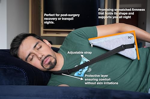 Miniatura 6 de EASEVICE Almohadas de puño rotador para dormir y almohada de cirugía de hombro hechas para comodidad en el hombro, soporte multiusos para manguito