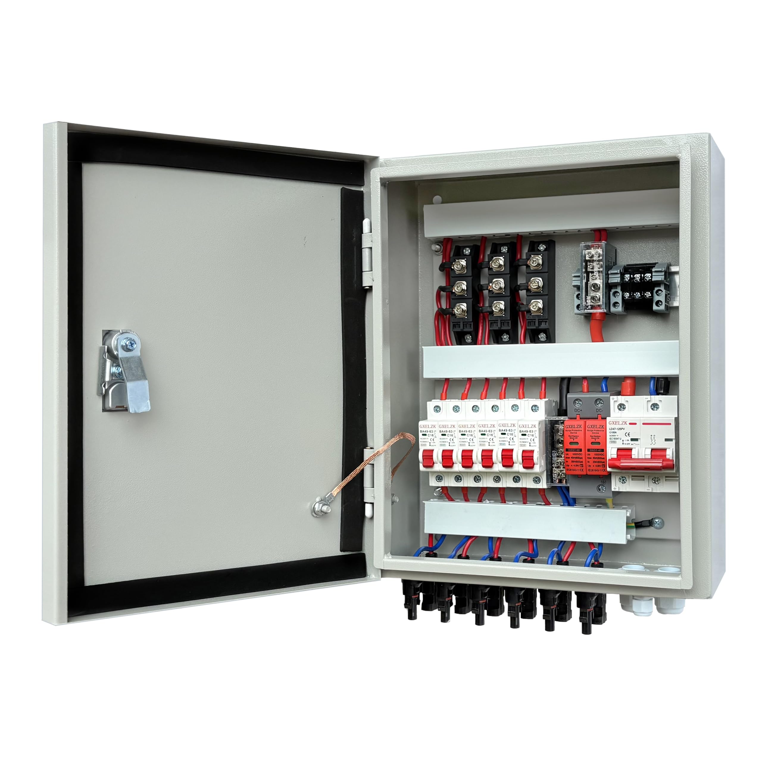 Amazon.com: GXELZK Solar Combiner Box 6 Strings 100A DC Main