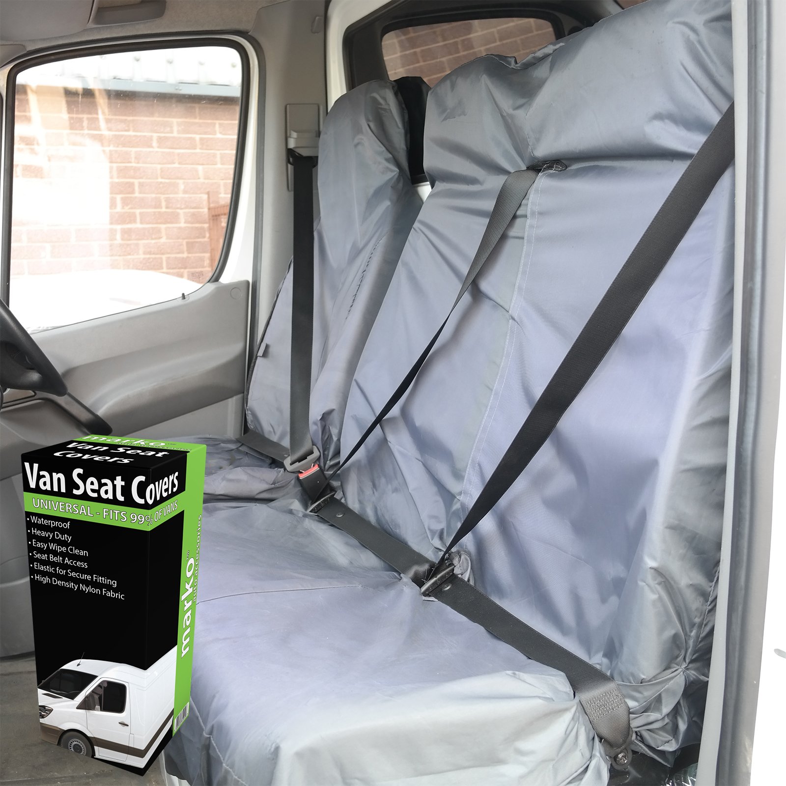 Marko Auto AccessoriesHeavy Duty Waterproof Van Seat Cover Set 2+1 Single & Double Transit Sprinter