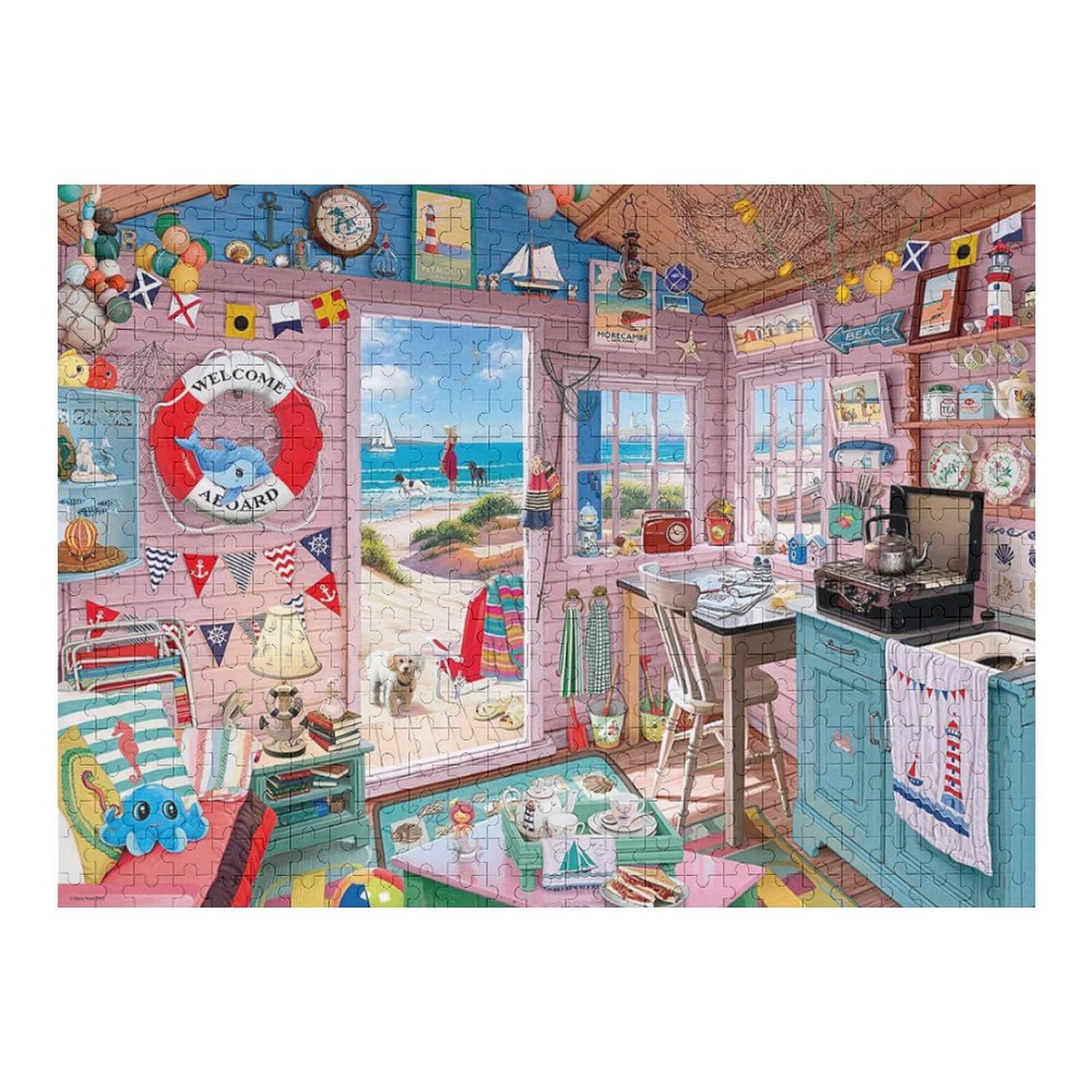 500 Piece Jigsaw Puzzle for Adults My Beach Hut, My Haven Wooden Puzzles/Decompression Puzzles/Adult Puzzles,Valentine’s Day Gifts/Commemorative Gifts,Educational Toys