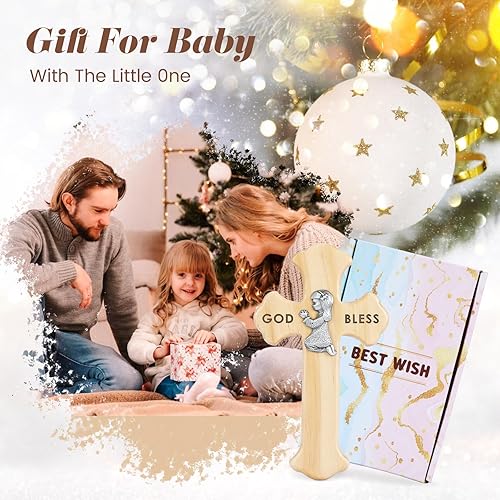 Miniatura 5 de Cruz de madera de oración para niña, regalos religiosos, regalos espirituales, regalos de primera comunión, regalos de bautismo, arte de pared