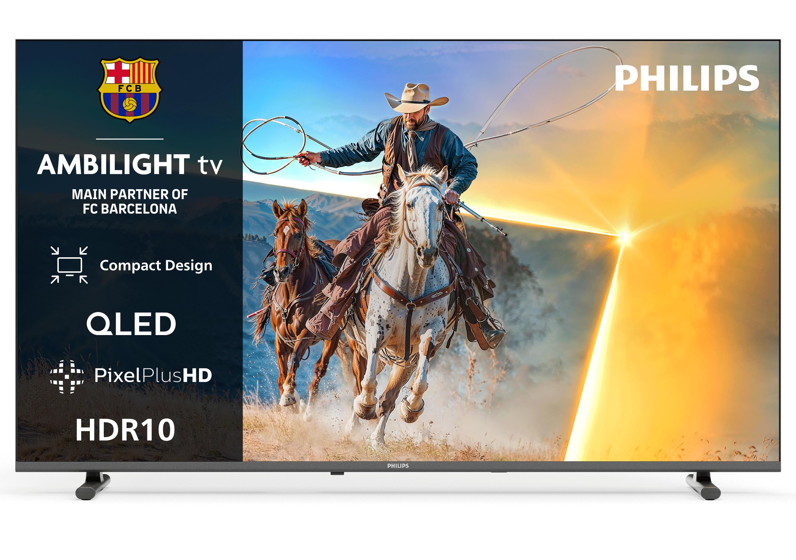 PHILIPS 40PQS6901/12 40 Inch Ambilight 4K QLED Smart TV, Pixel Precise Ultra HD, Titan OS, Dolby Audio en oferta en Amazon