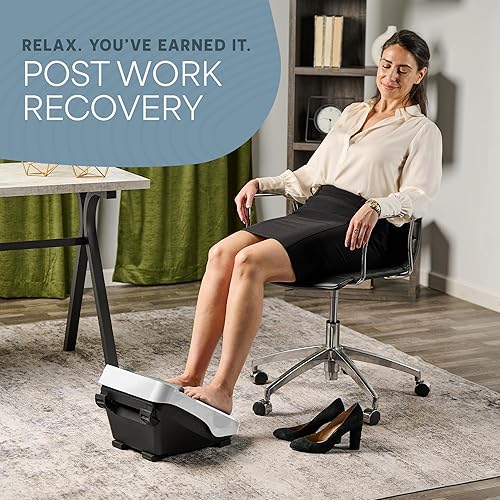 Vista 3 de LifePro Masajeador de pies para neuropatía – Terapia relajante de pantorrillas y pies con opción de calor para un máximo alivio calmante – Blanco