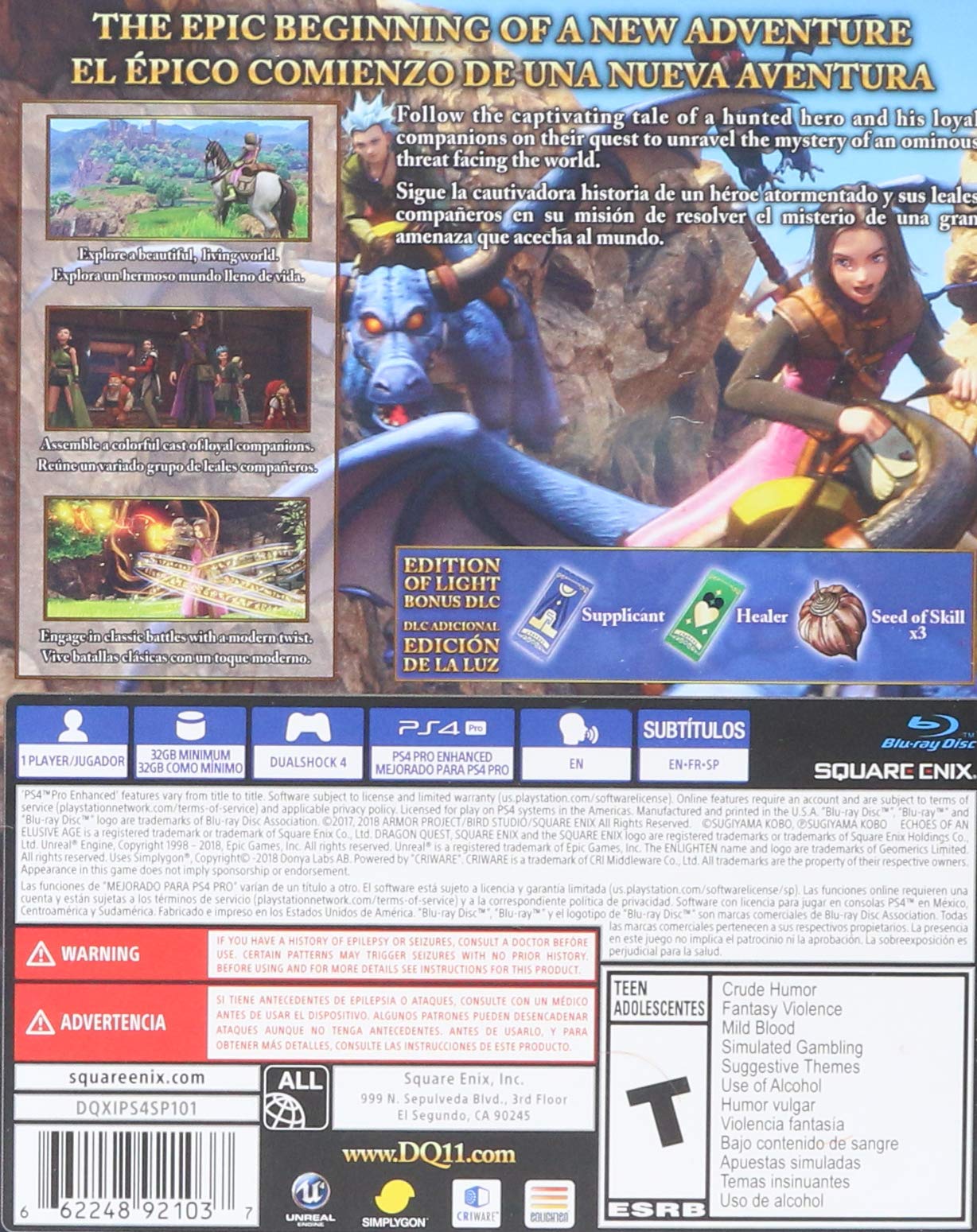 Amazon.com: PS4 DRAGON QUEST XI: ECHOES OF AN ELUSIVE AGE (US