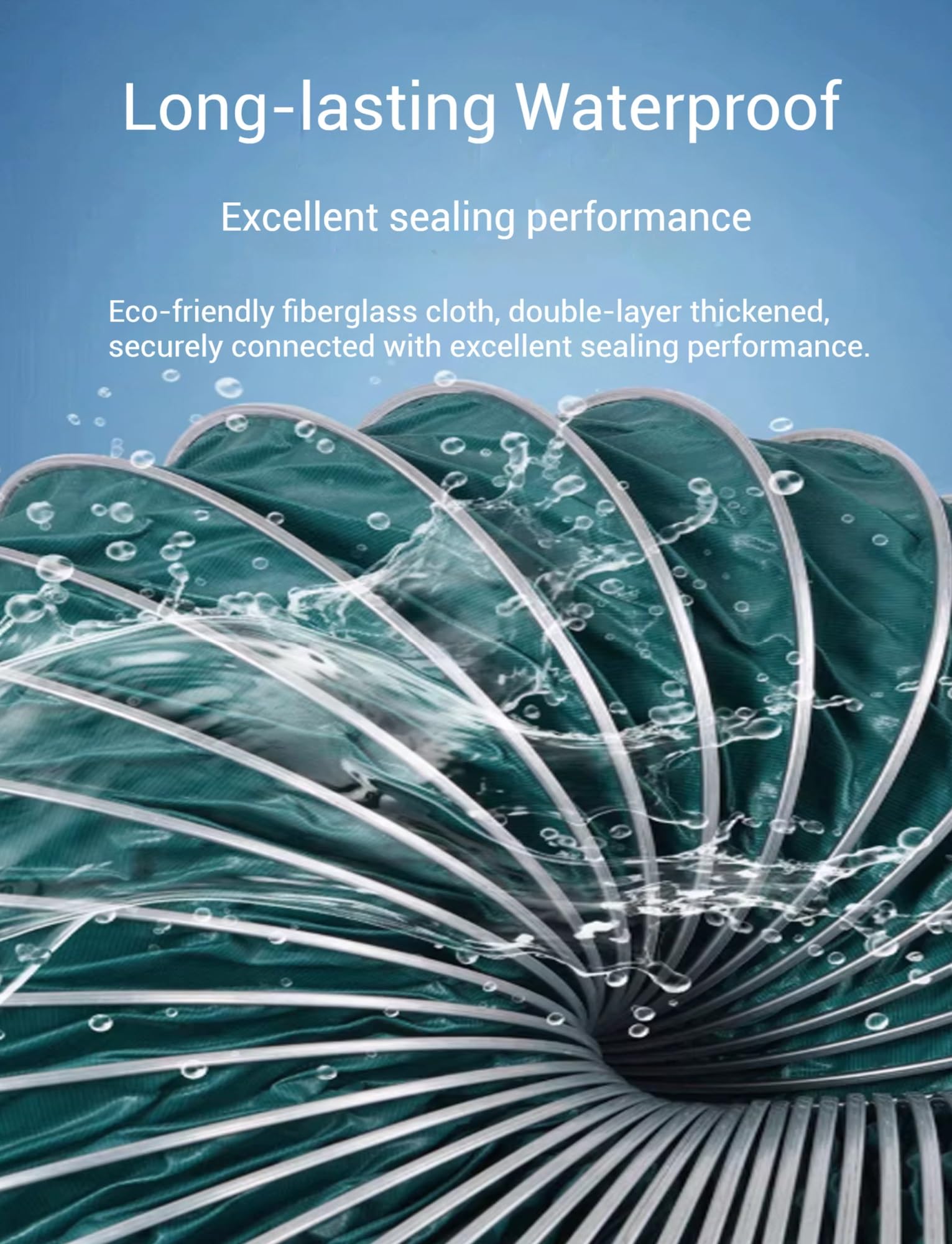 Tubo flessibile per ventilazione e aerazione, 10 m, ad alto flusso d'aria, leggero, per officine e serre