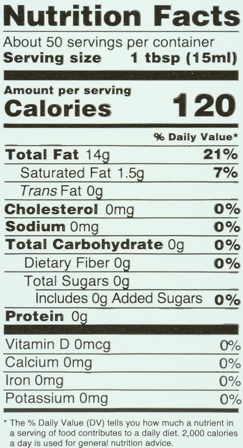 Colavita 100% Grapeseed Oil, 25.5 oz Glass Bottle 3 Colavita 100% Grapeseed Oil, 25.5 oz Glass Bottle