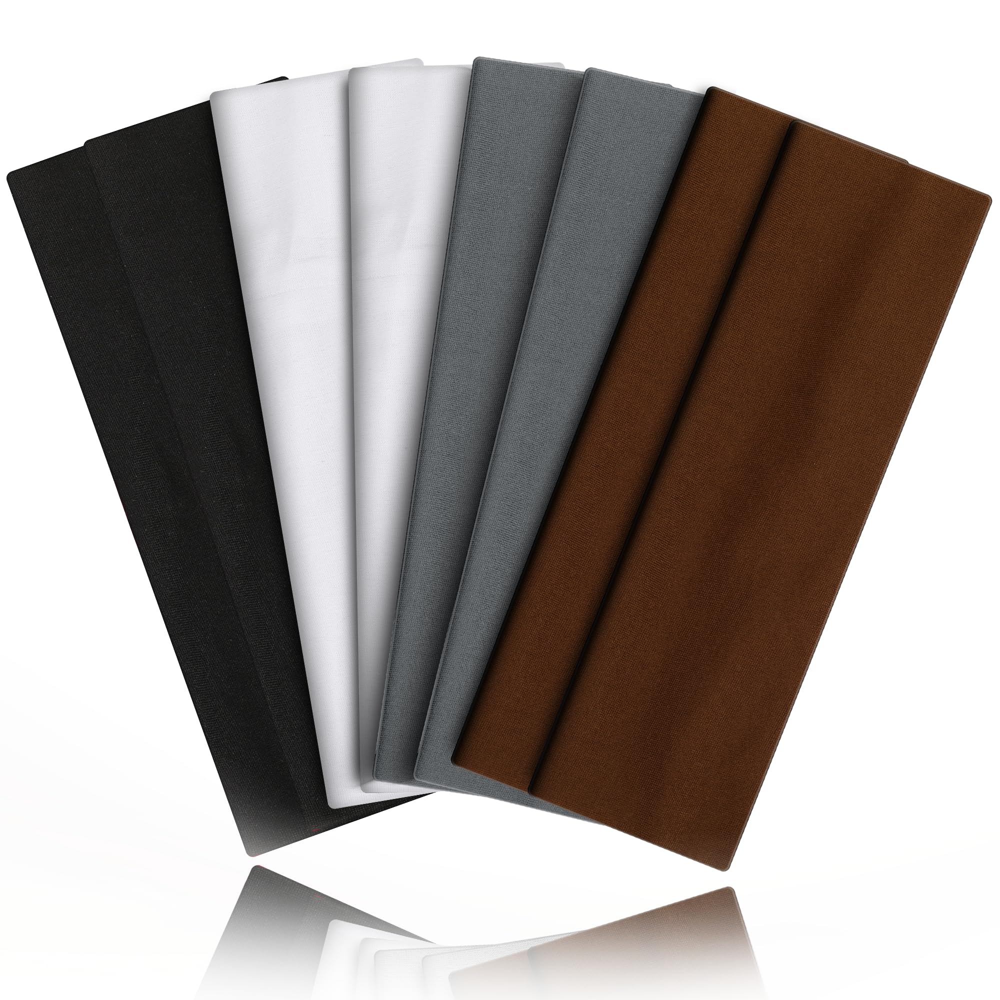 Black, White, Medium Gray, Brown