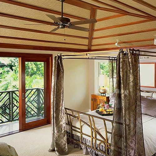 Miniatura 3 de KDDEON Persianas enrollables de bambú natural con barniz, filtro de luz transpirable enrollable, ventana enrollable de bambú, para restaurante de