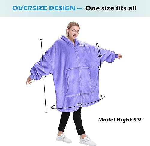 Miniatura 4 de Catalonia Sudadera con capucha con cremallera, abrigo de sherpa de gran tamaño para hombres y mujeres, regalo cómodo para ella