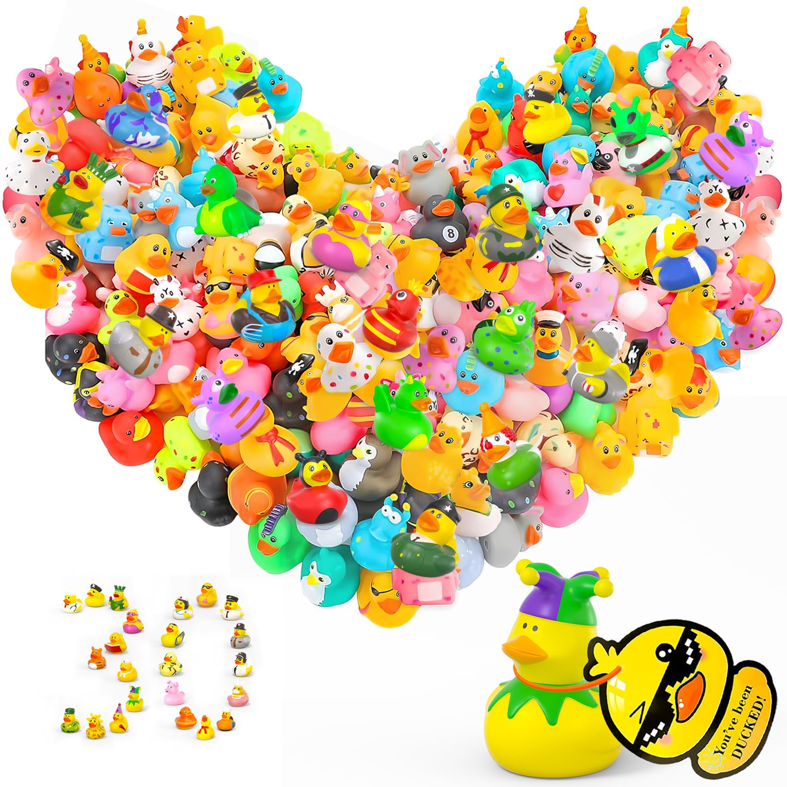 30Pcs Rubber Ducks with Tags for Ducking,Jeep Ducks for Ducking,Jeep Ducks with Tags for Ducking,30 Pack Rubber Ducks+30Cards Tags+30 Straps for Kids Baby Bath Toys Party Favors Cruise Ducks for Ships