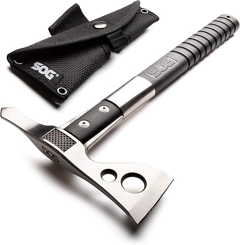 SOG FastHawk Gear F06PN-CP hacha satén acero inoxidable 420 agarradera GRN funda de nylon hoja de 2 pulgadas