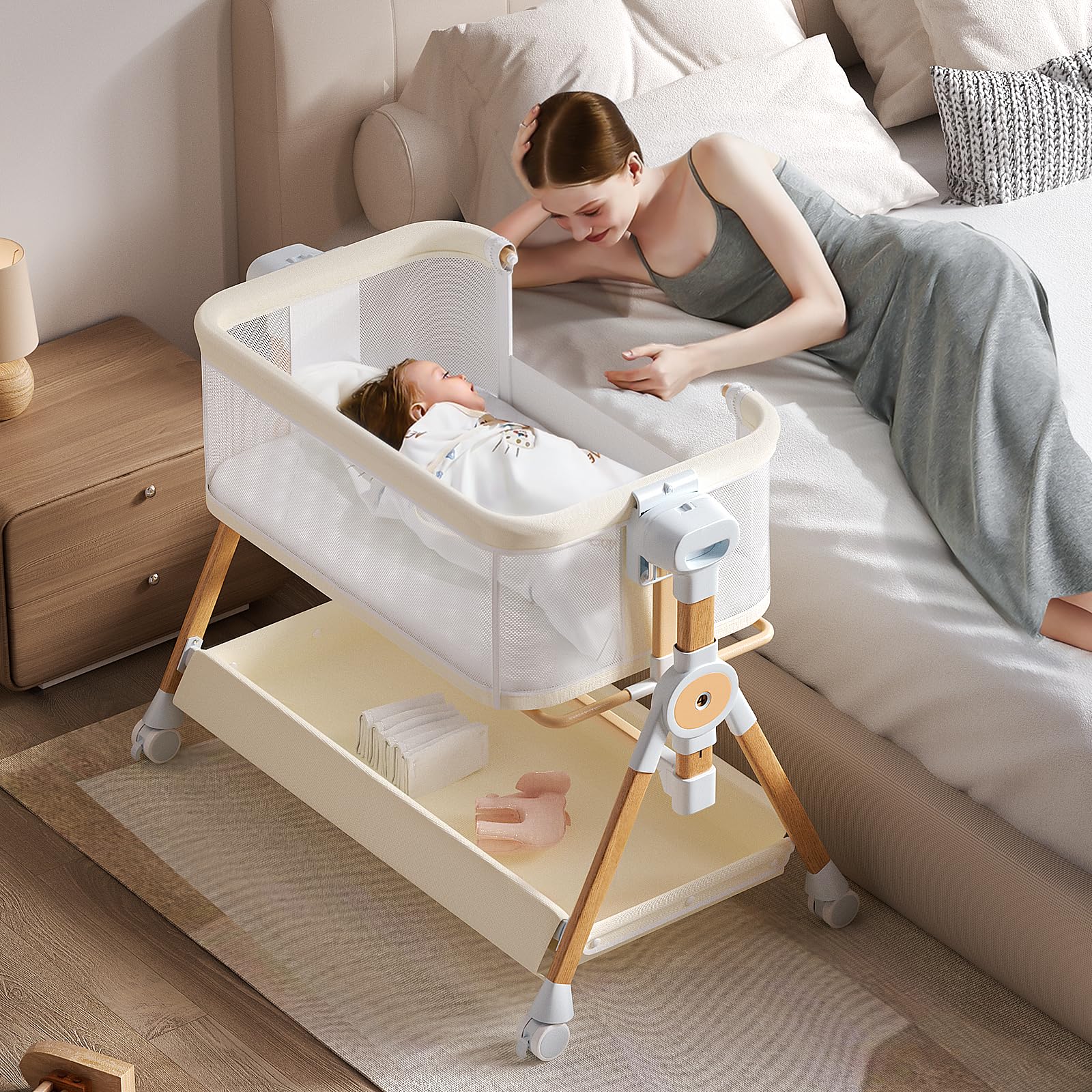 Kingobabys 3-in-1 Baby Bassinet