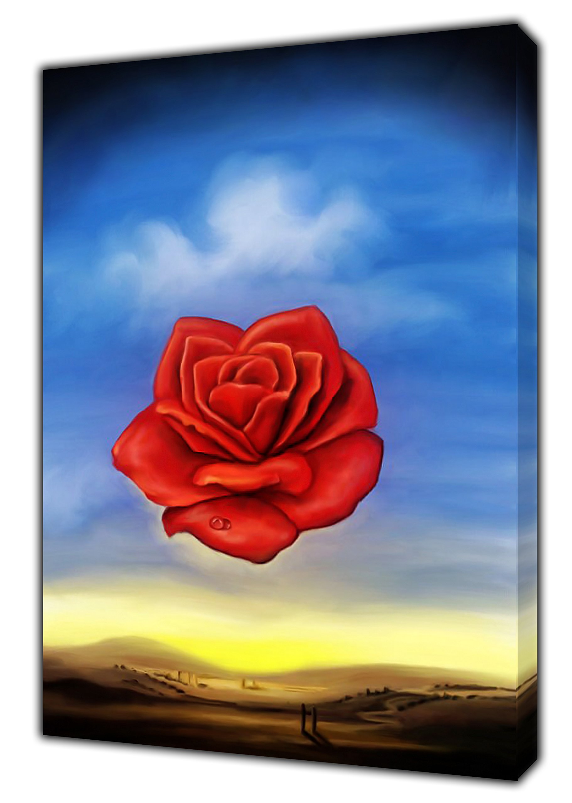 ARTSPRINTS The Meditative Rose Oil Paint By Salvador Dali Reprint On Framed Canvas Wall Art Home Decoration 24 x 20inch - 38mm depth