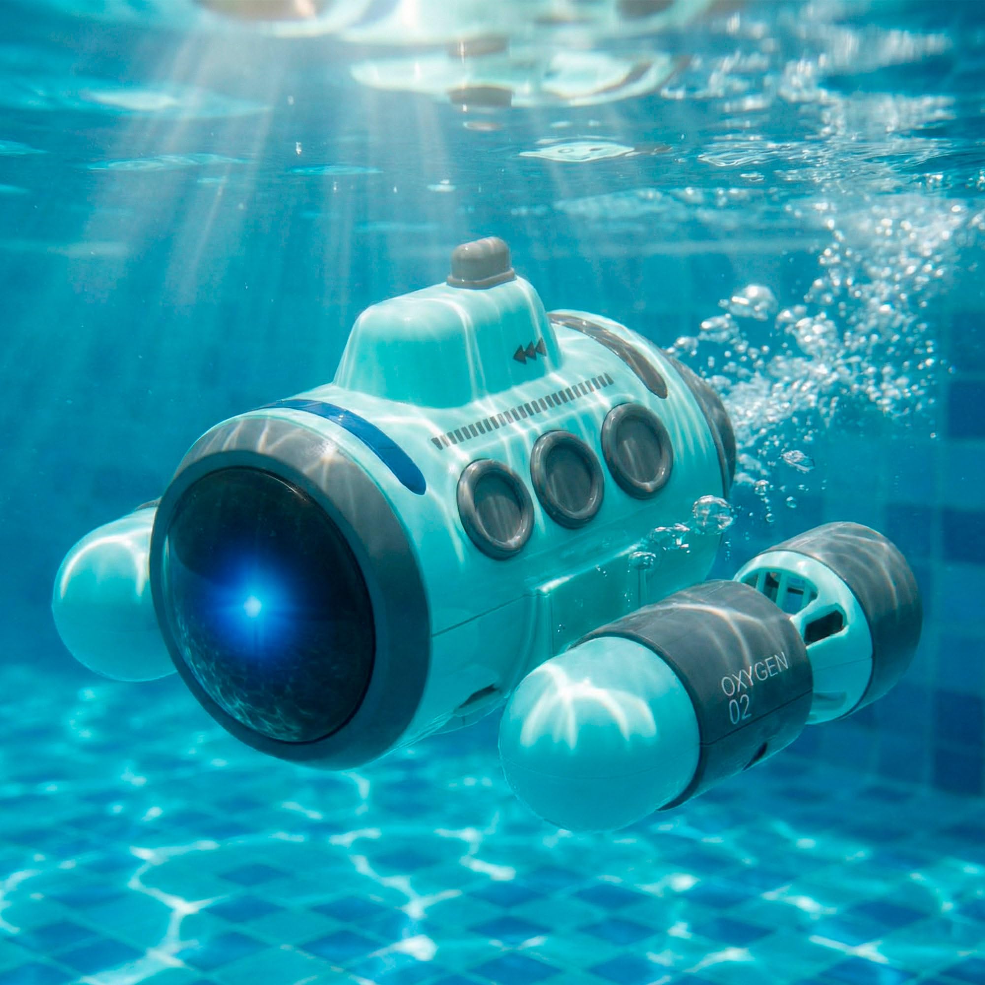 ColorBaby Speed & Go Submarino teledirigido, Giros 360º, Incluye luz, Mando a Distancia Sumergible, Alcance 25 Metros, Velocidad 15 km/h, Juguete para niños 4 años, Juguetes RC (39731)