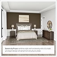 Vista 82 de Prepac Cómoda rústica estilo casa de campo, cómoda negra para dormitorio, cómoda con 5 cajones de 18.5 pulgadas de profundidad x 27.5 pulgadas