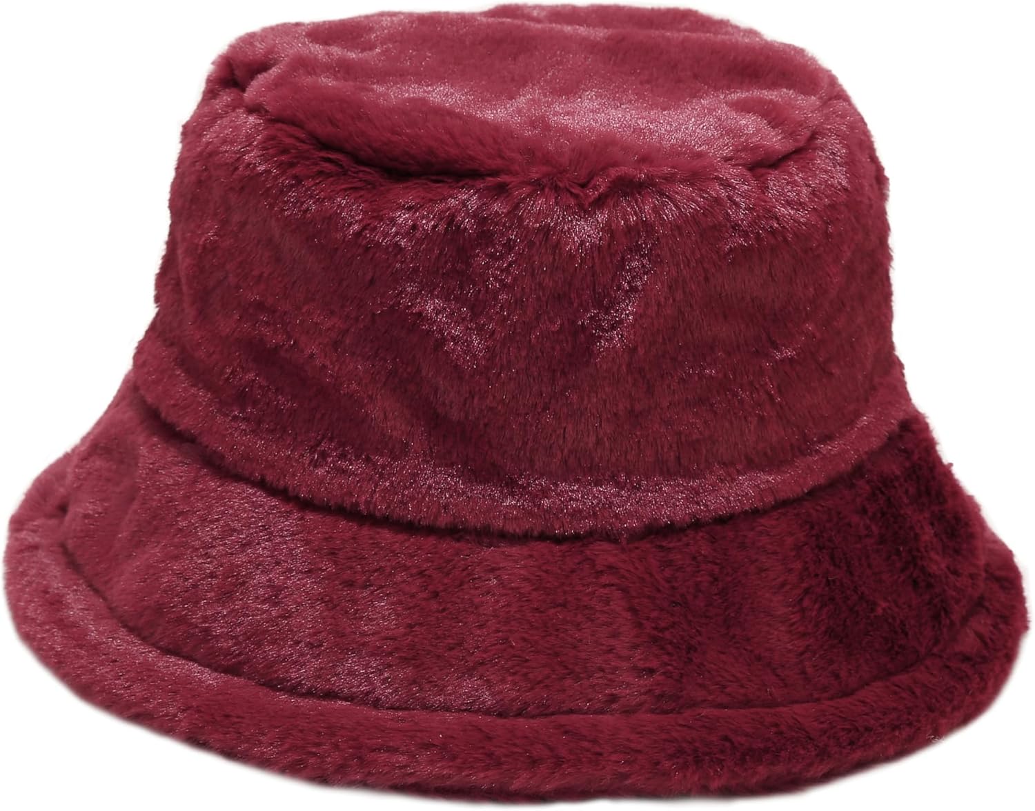 Winter Fluffy Fuzzy Bucket Hat Plush Furry Faux Fur Fisherman Hats Warm Hat for Women