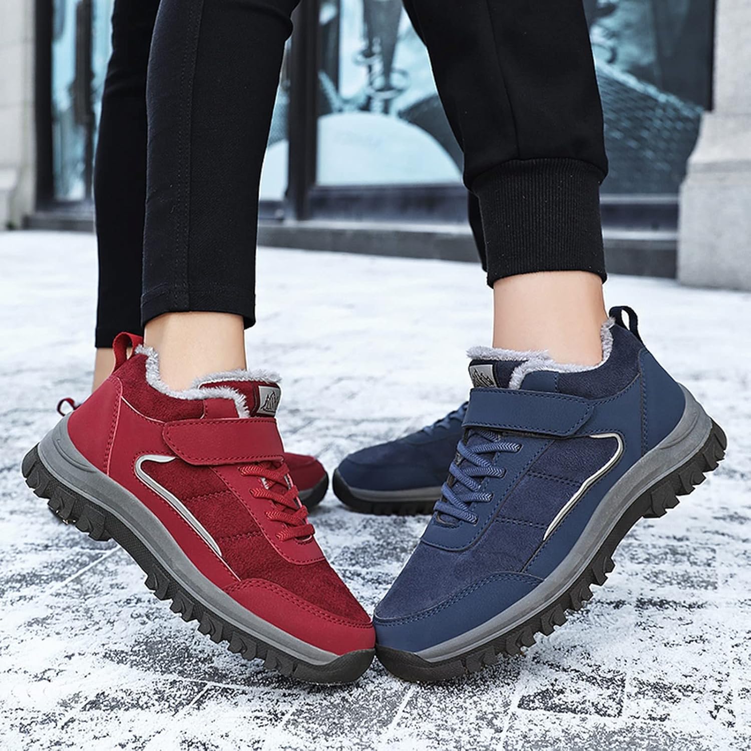 Winter Boots for Men Waterproof Snow Boots Couple Models Men's Winter Plus Velvet Warm Middle Aged and Hiking Shoes