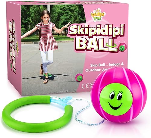 IPIDIPI TOYS Skip It Tobillero de juguete retro rosa Skipit Pelota de tolva Mejora la coordinación haz ejercicio de la manera divertida bola de