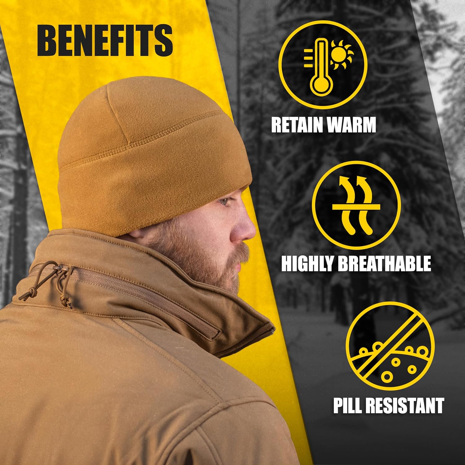 M-Tac Polartec Micro Series Fleece - Tactical Beanie Hat Watch Cap Skull Cap - Image 3