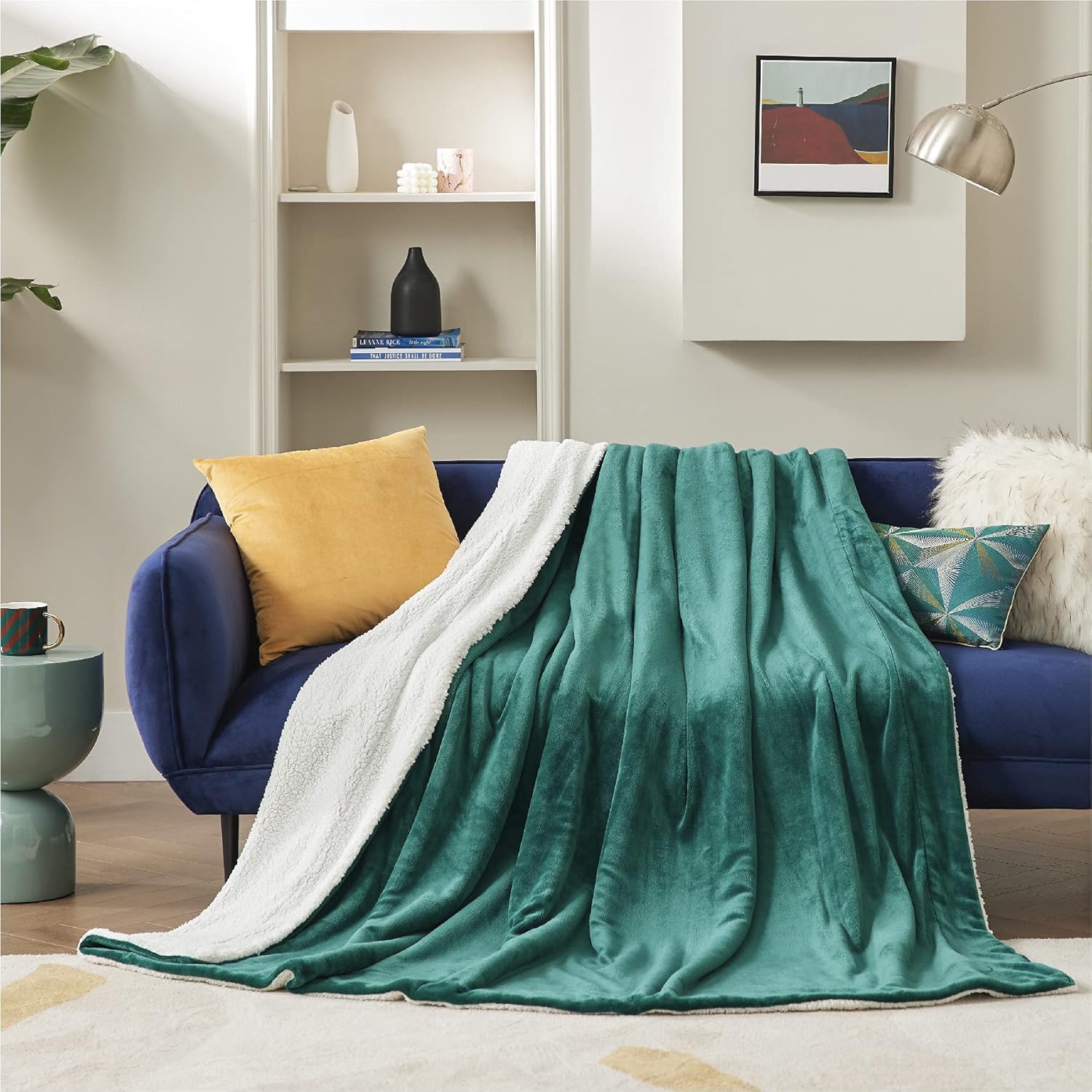 Bedsure Sherpa Fleece Blankets Twin Size - Grey Thick Fuzzy Warm Soft Twin Blanket for Bed, 60x80 Inches : Home & Kitchen