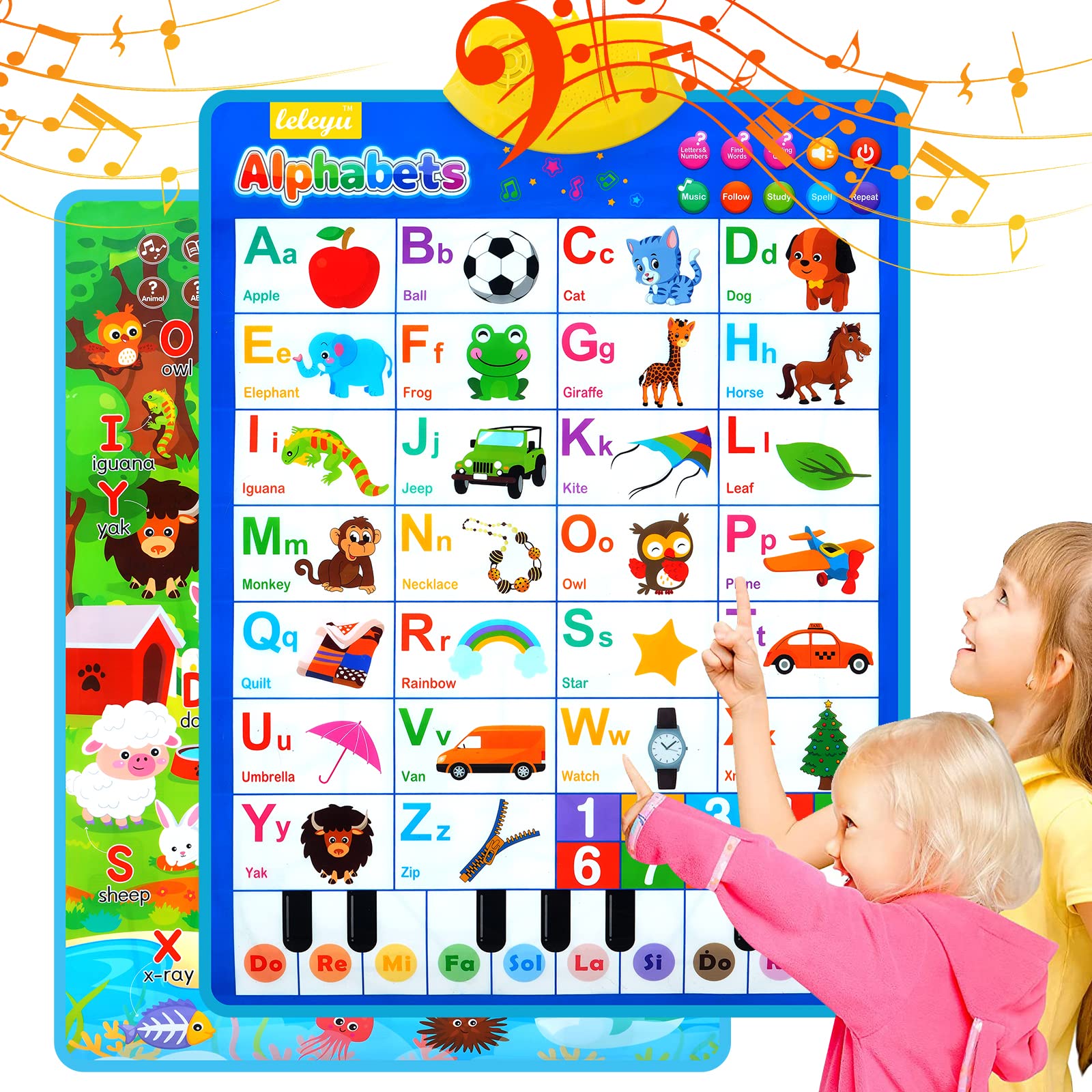 Buy Electronic Interactive Alphabet Wall Chart 2Pcs ABC Learning for