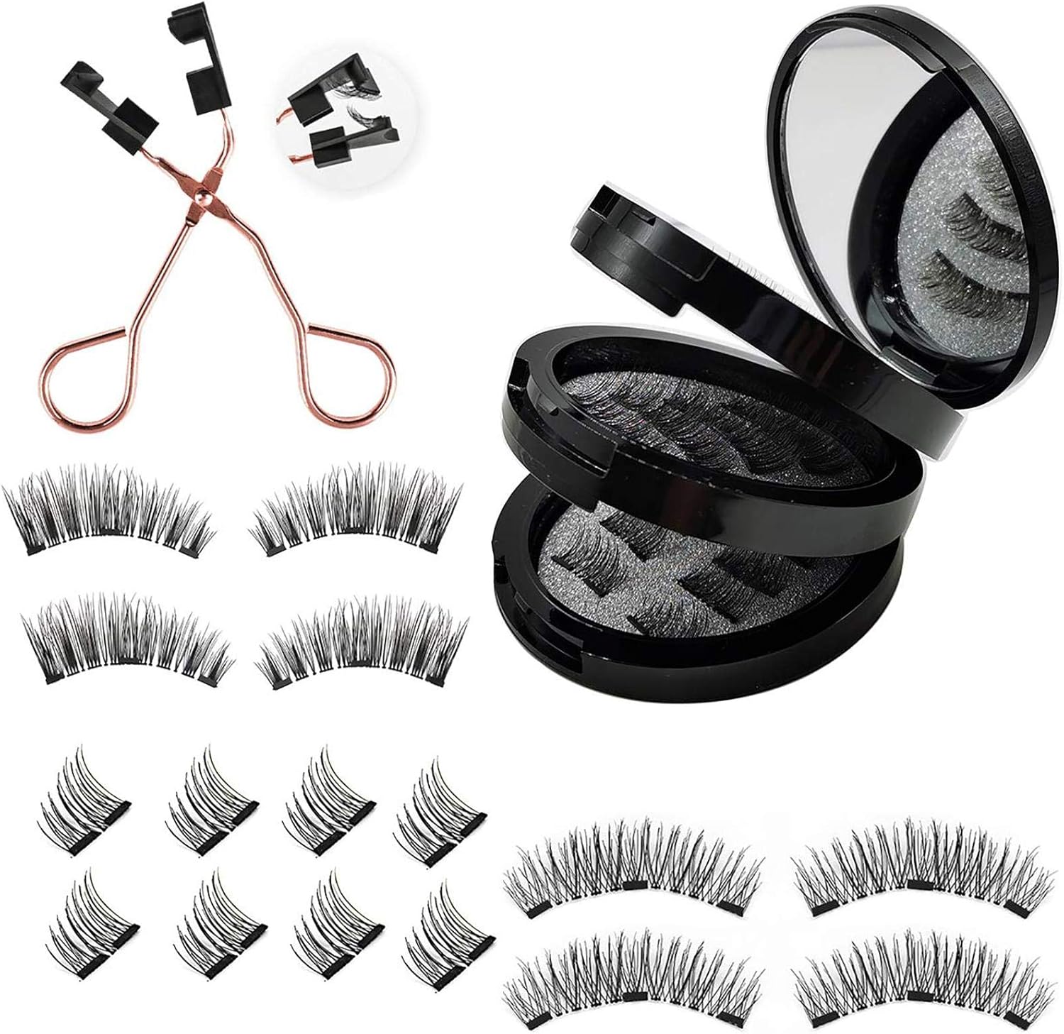 Eyelashes Set, Soft False Eyelashes with Eyelashes