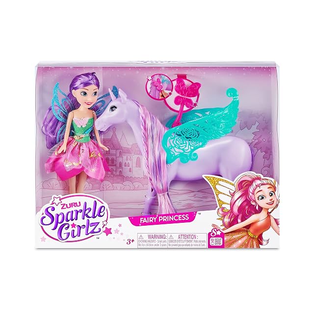 Foto 4 de 7 de Sparkle Girlz Juego de muñeca de Princesa de Hadas con Unicornio, muñeca de Moda Coleccionable
