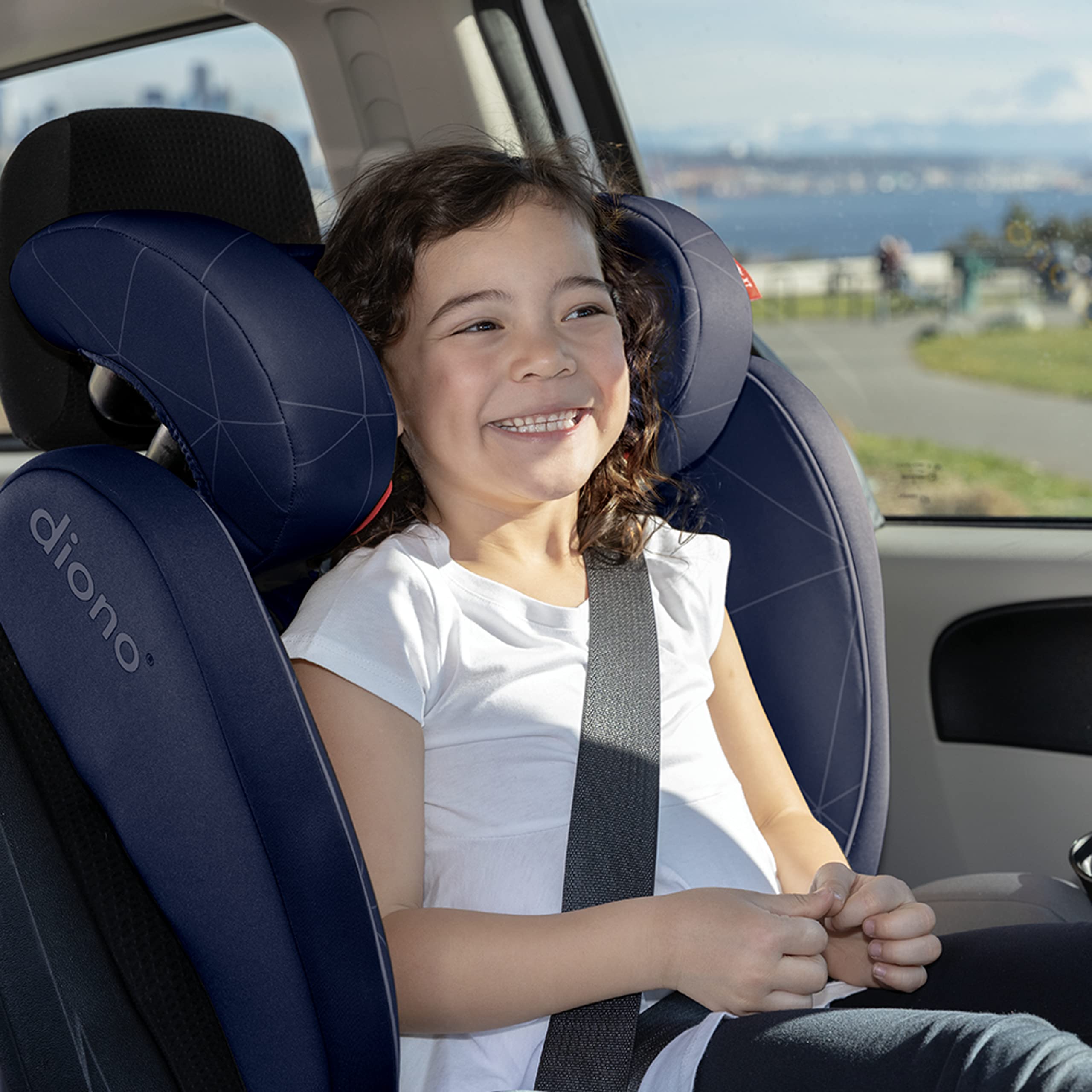 Diono Monterey 2XT Latch 2 in 1 High Back Booster Car Seat with Expandable Height & Width, Side Impact Protection, 8 Years 1 Booster, Blue