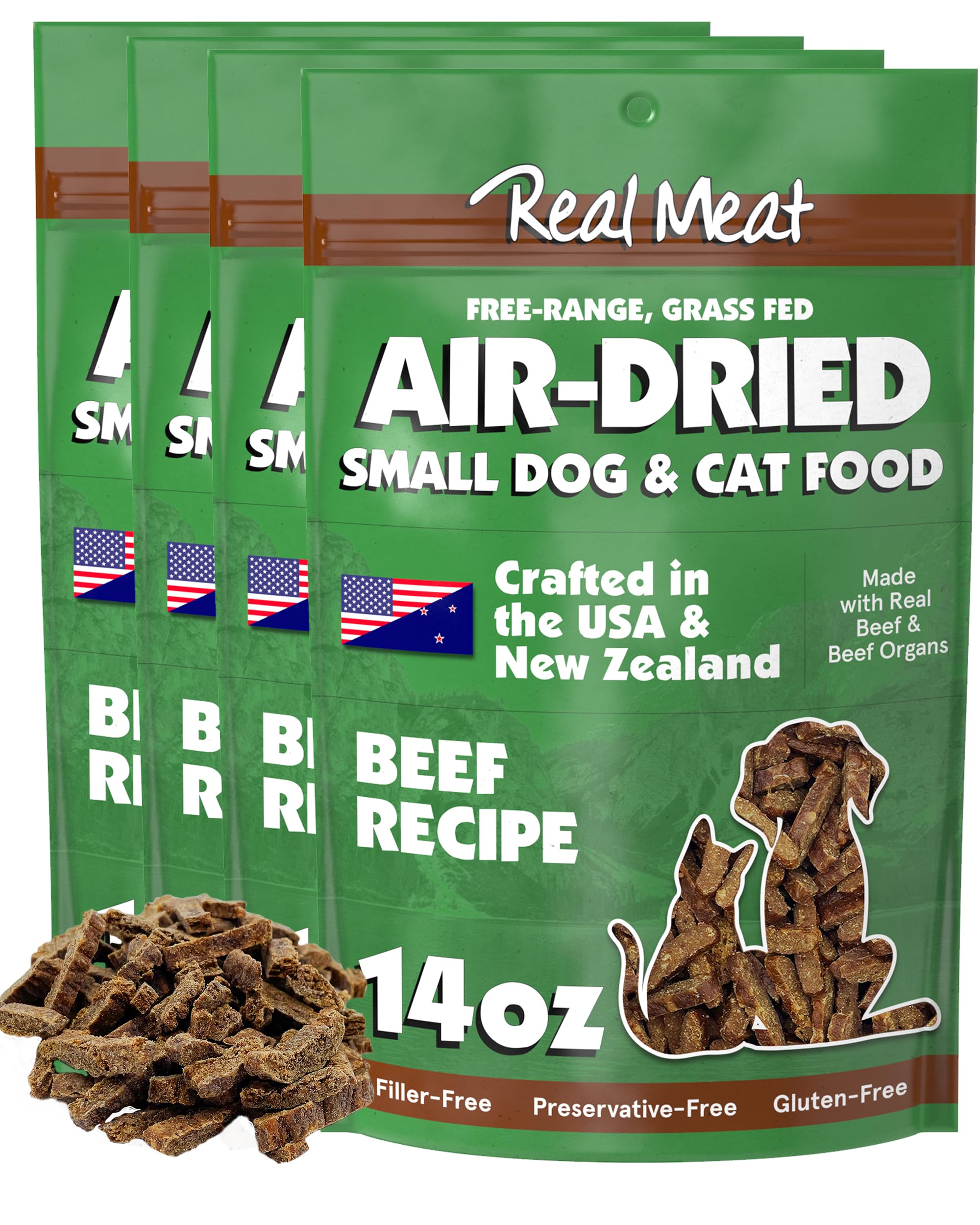 Real Meat Air Dried Cat Food & Dog Food w/ Real Beef