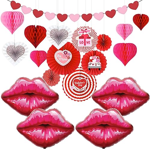 KatchOn, Juego de globos de labios rojos, tamaño grande de 30 pulgadas, paquete de 4, juego de decoraciones para el dĂa de San ValentĂn, paquete de KatchOn, Juego de globos de labios rojos, tamaño grande de 30 pulgadas, paquete de 4, juego de decoraciones para el dĂa de San ValentĂn, paquete de