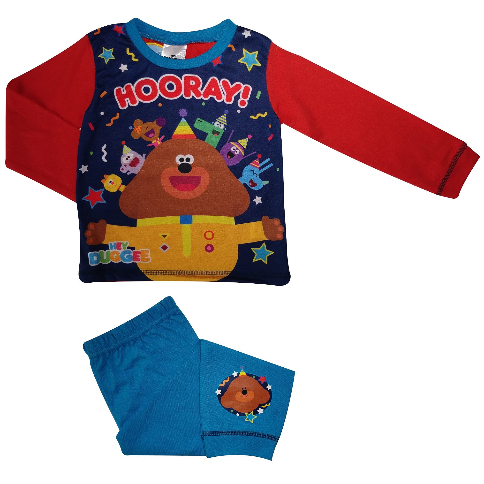 Tdp Textiles Boys Blue & Red Hey Duggee Pyjamas Set Kids Hey Duggee Sleepwear Age 18 Months To 5 Years (4-5 Years)