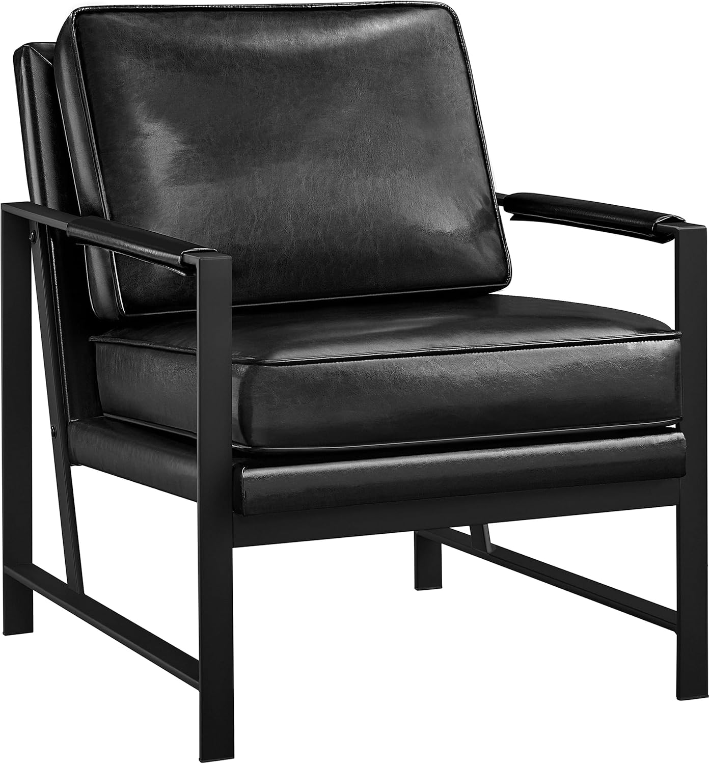 Yaheetech Faux Leather Tub Chair, Retro and Modern Armchair with Extra