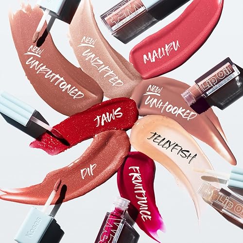 Miniatura 9 de Kosas Wet Lip Oil Gloss - Tratamiento hidratante para rellenar los labios con ácido hialurónico y péptidos, acabado no pegajoso (Malibu)