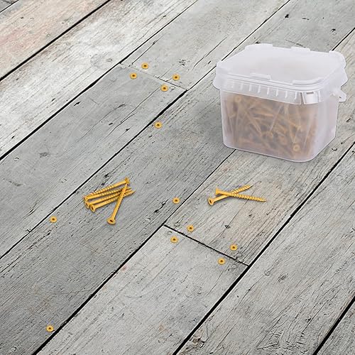 Miniatura 6 de Eazy2hD Tornillos de madera para exteriores # 10 x 2-12 pulgadas, tornillos T25 Star Torx Drive, 377 tornillos autorroscantes de acero de cabeza