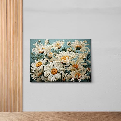 Miniatura 6 de Flower Market Art Prints London Tokyo, Flower Wall Art, Aesthetic Flower Canvas prints Unframed, daisies Wall Decor Pictures for Wall Living Room