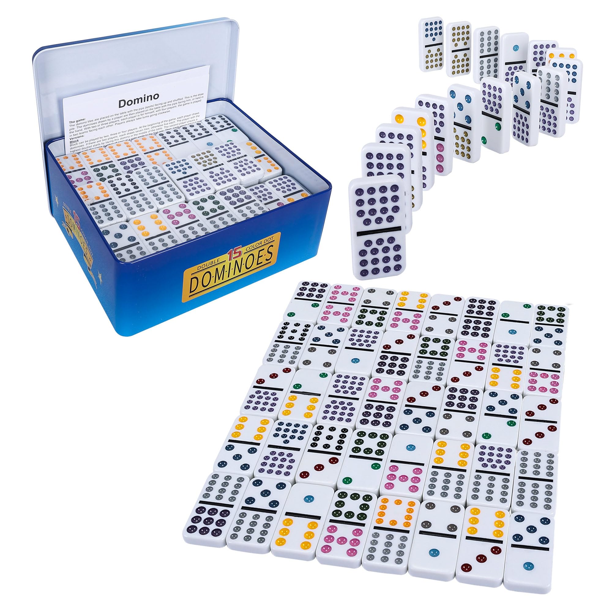 dominoさま専用 Amazon.com: Offelec Double 15 Dominoes Set for Adults - Classic